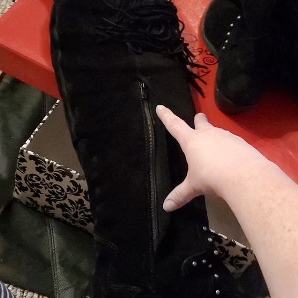 NIB Naughty Monkey Suede 7.5 Over-the-Knee Boots - Picture 11 of 14